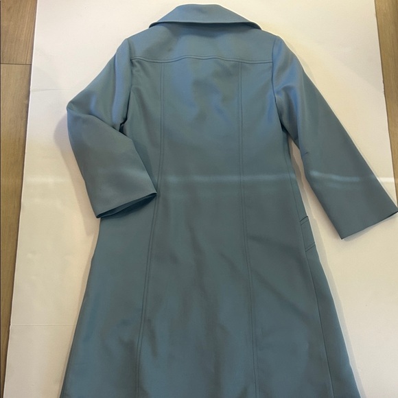 Chic Light Blue Women's Trench Coat - Picture 4 of 9